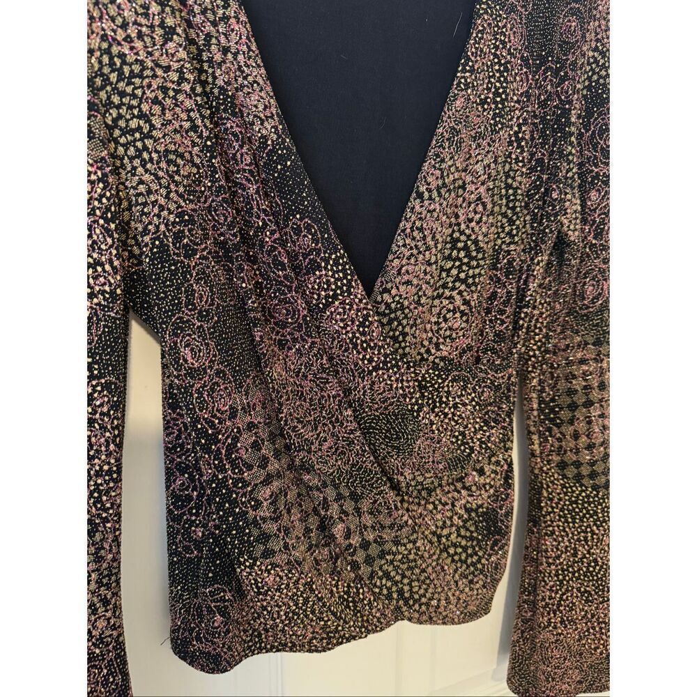 Vintage bell sleeve wrap top - Picture 3 of 8